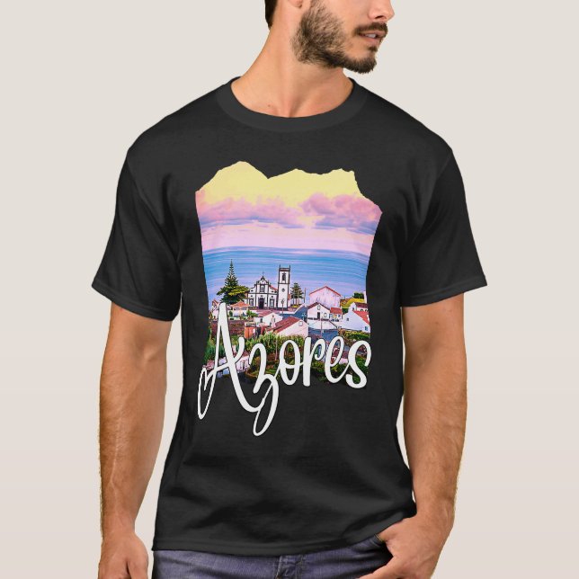 Azores Portugal Portuguese Roots Azores Souvenirs T-Shirt (Front)