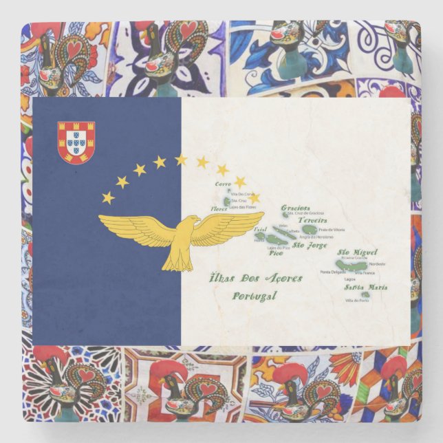 Azores Portugal  Stone Coaster (Front)