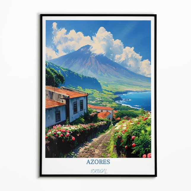 Azores Print - Azores Poster - Pico Mountain Print (Creator Uploaded)