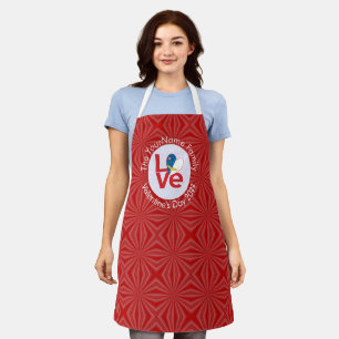 Azores Red LOVE Flag Personalized  Apron