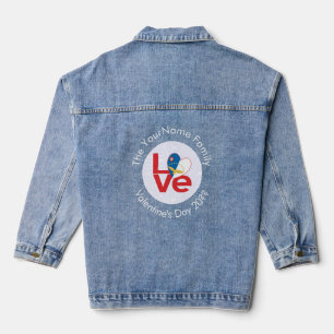 Azores Red LOVE Flag Personalized  Denim Jacket