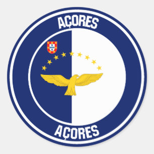 Azores Round Emblem Classic Round Sticker