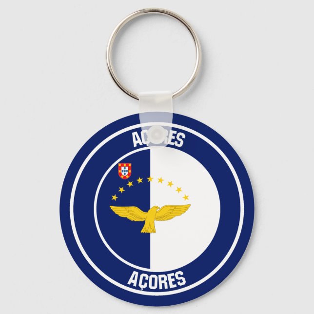 Azores Round Emblem Keychain (Front)