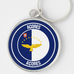 Azores Round Emblem Keychain