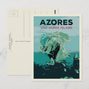 Azores Saint Jorge island, Portugal Illustration Postcard