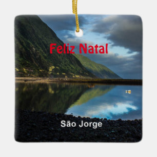 Azores: Sao Jorge Panoramic Christmas Ornament