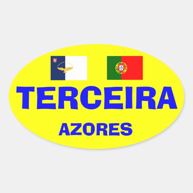 Azores - Terceira Euro-style Oval Mug Sticker (Front)