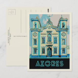 Azores Terceira island illustration Portugal Postcard
