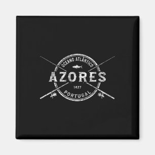 Azores Vintage Crossed Fishing Rods Magnet