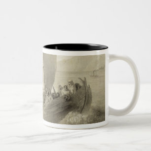 Azov Cossacks Boarding a Turkish Corsair full of C Two-Tone Coffee Mug