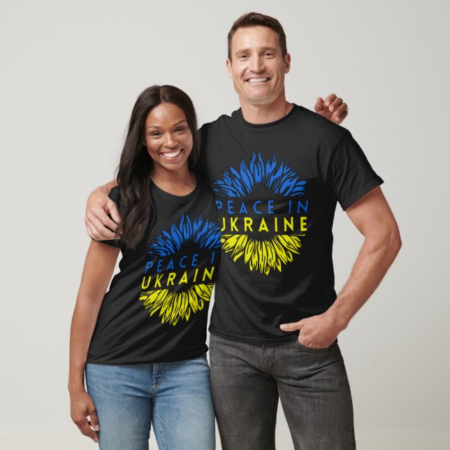 Azov Peace In Ukraine Sunflower - Stand With Ukrai T-Shirt (Unisex)