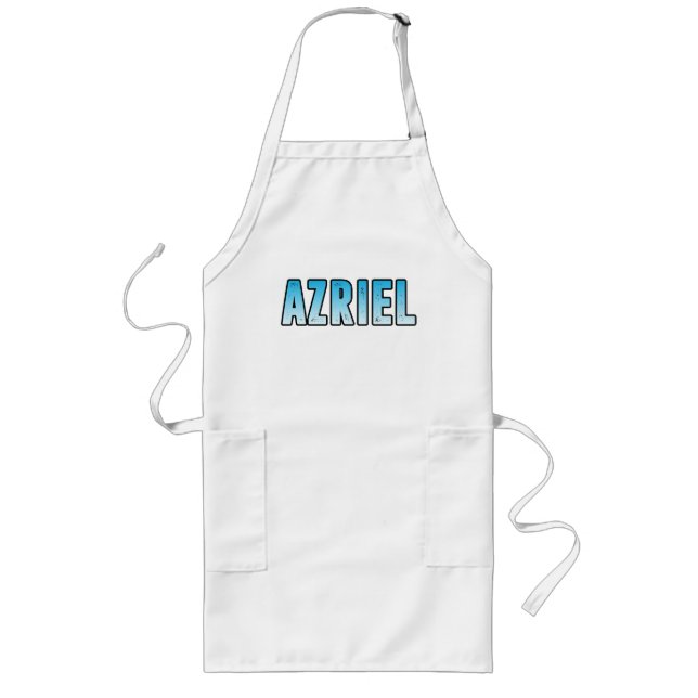 Azriel name long apron (Front)