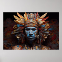 Aztec Abstract Vibrant Tribal Fusion Art