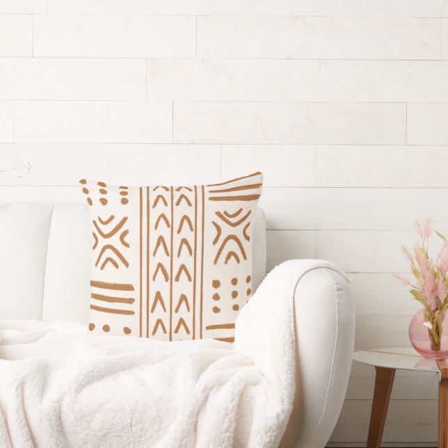 Aztec African Seamless Throw Pillow (Couch)