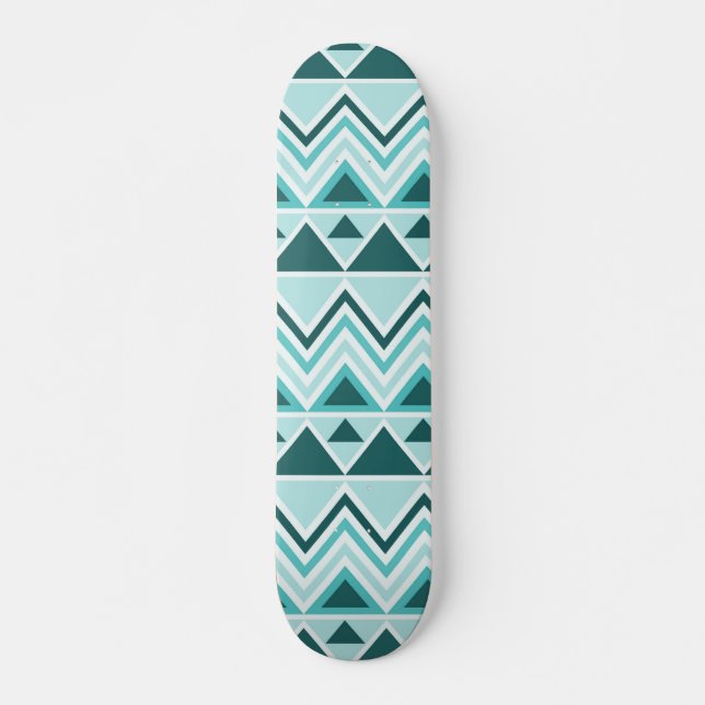 Aztec Andes Tribal Mountains Triangles Chevrons Skateboard (Front)