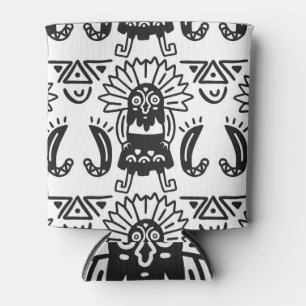 Aztec Art - Lizard Pattern Can Cooler