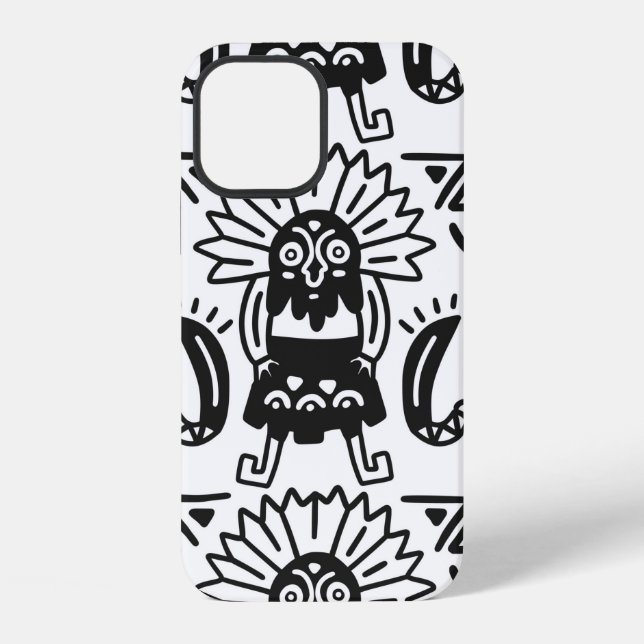 Aztec Art - Lizard Pattern iPhone Case (Back)