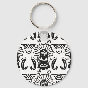 Aztec Art - Lizard Pattern Keychain