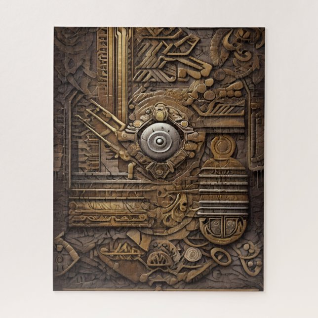 Aztec art rich and vibrant jigsaw puzzle (Vertical)