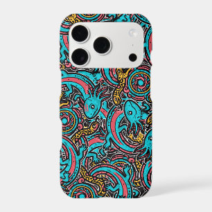 Aztec Axolotl Xolotl Tribal Pattern mythology boho
