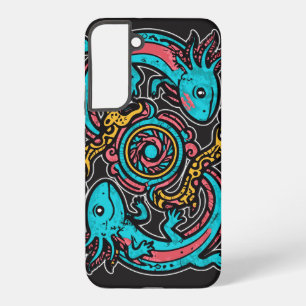 Aztec Axolotl Xolotl Tribal Pattern mythology boho Samsung Galaxy Case