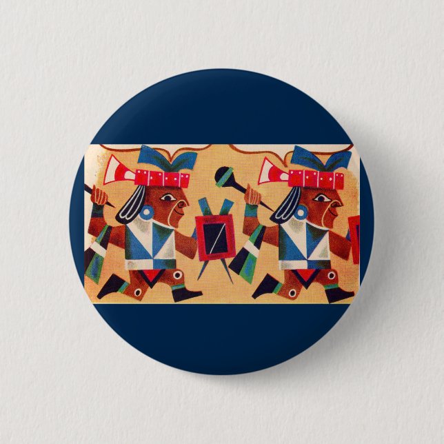 Aztec Aztecs 2 Inch Round Button (Front)