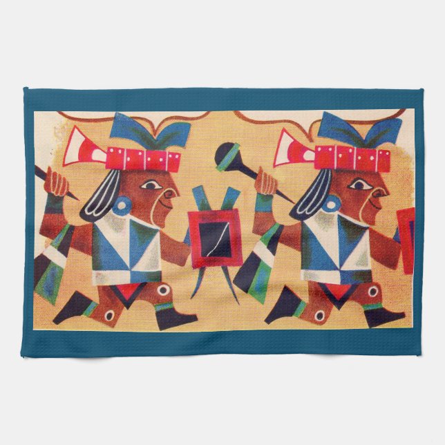Aztec Aztecs Kitchen Towel (Horizontal)