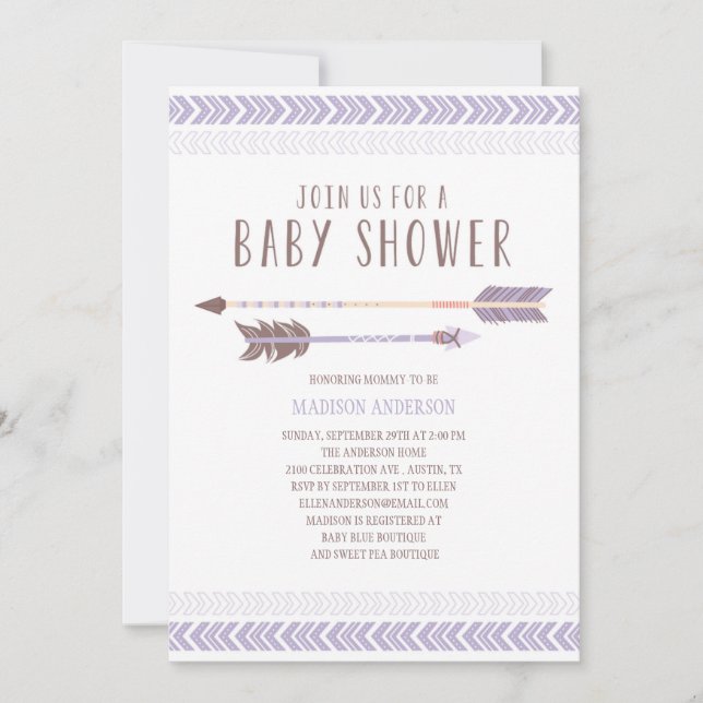 Aztec | Baby Shower Invitation (Front)