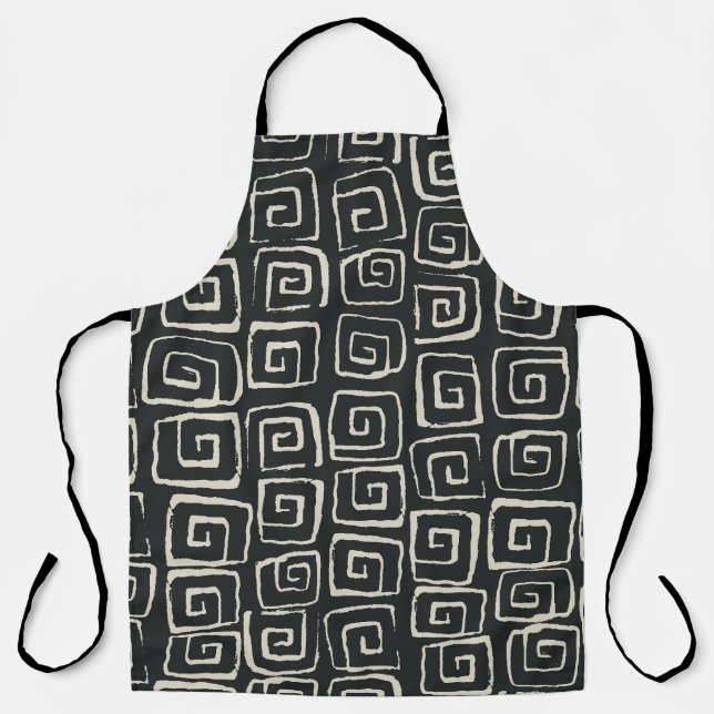 Aztec Background Vintage Retro Pattern Apron (Front)