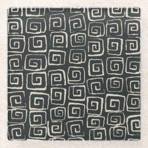 Aztec Background Vintage Retro Pattern Glass Coaster