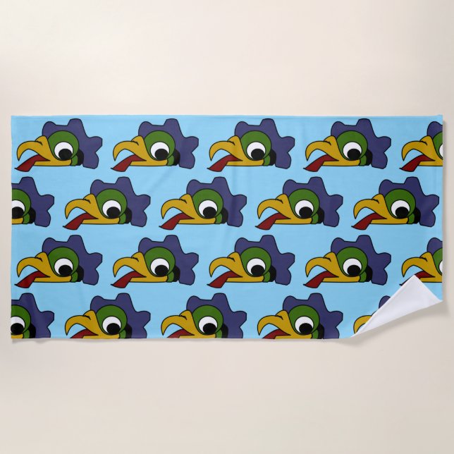 Aztec Bird  Beach Towel (Front)