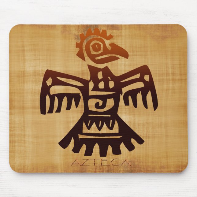 AZTEC Bird Spirit Amaranth Mexican Art Mousepad (Front)
