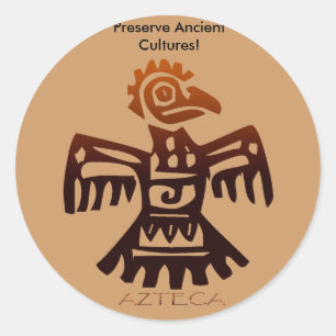 AZTEC ~ Bird Spirit Classic Round Sticker