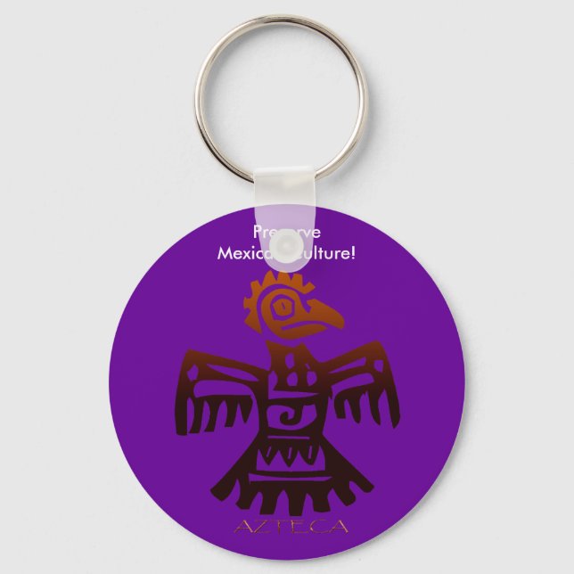 AZTEC ~ Bird Spirit Keychain (Front)