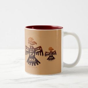 AZTEC ~ Bird Spirit Two-Tone Coffee Mug
