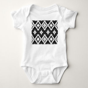 Aztec Black-White: Vintage Ethnic Print. Baby Bodysuit