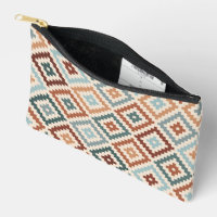 Aztec Block Symbol Big Ptn Teals Crm Terracottas