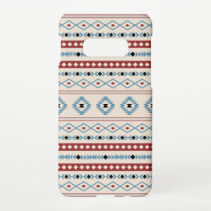 Aztec Blue Red Black Cream Mixed Motifs Pattern Samsung Galaxy Case