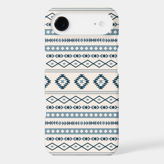 Aztec Blues Cream Mixed Motifs Pattern Case-Mate i (Verso)