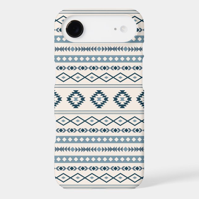 Aztec Blues Cream Mixed Motifs Pattern Case-Mate i (Verso)
