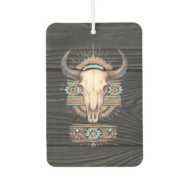 Aztec Boho Skull Air Freshener (Front)