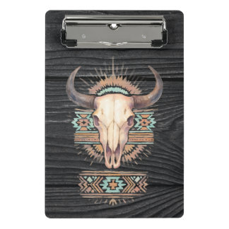Aztec Boho Skull Mini Clipboard
