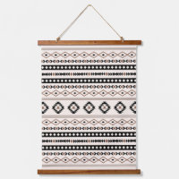 Aztec Brown Black Cream Mixed Motifs Pattern Beach