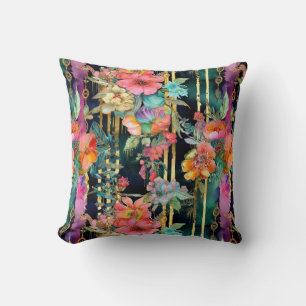 Aztec Cactus Throw Pillow