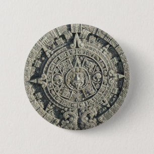 Aztec Calendar 2 Inch Round Button