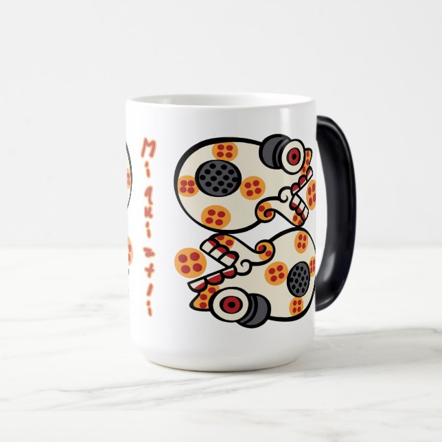 Aztec Calendar Day 06 - Miquiztli Magic Mug (Front Right)