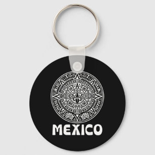 Aztec Calendar Futbol Mexico Soccer Fan Mexican Pr Keychain