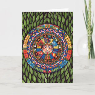 Aztec Calendar Greeting Card