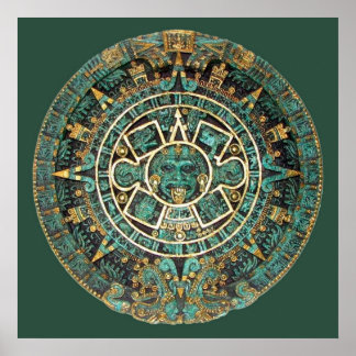 AZTEC Calendar In Colour Poster