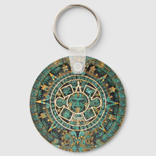 Aztec Calendar in detail Keychain